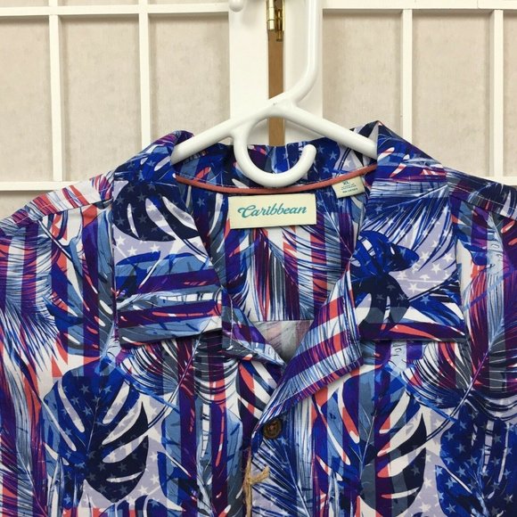 Caribbean Roundtree & Yorke Hawaiian Shirt Men's Size XL Tropical Vacation NWT - Picture 3 of 12